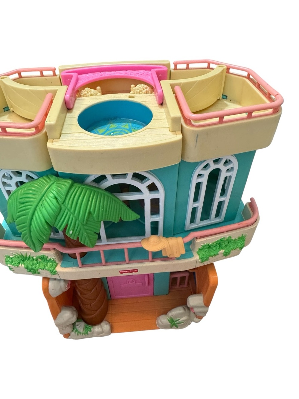 Vtg Fisher Price Sweet Streets Beach House Loving Family Fold & Carry 2000 - Picture 15 of 16